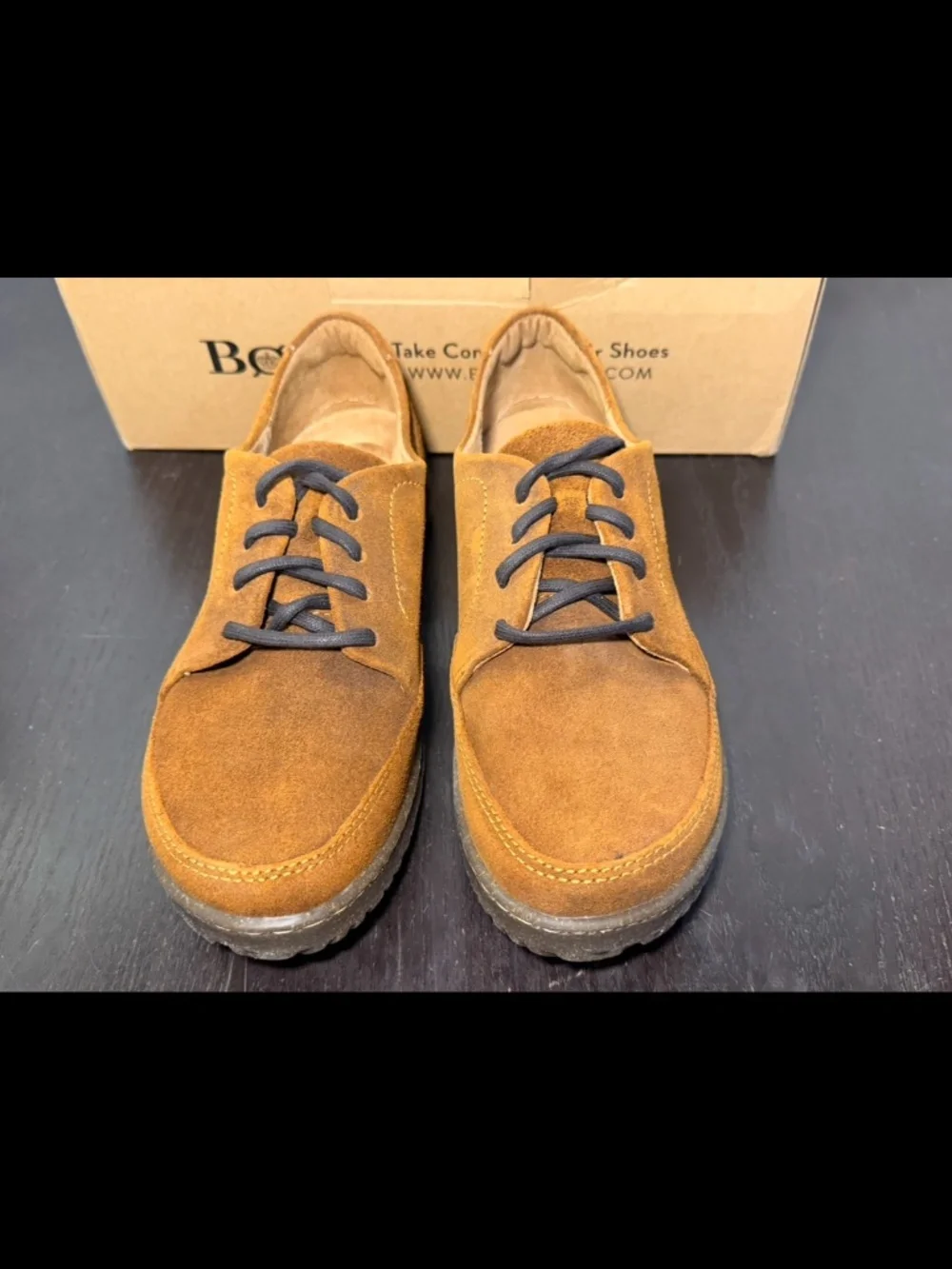 Born Bevi Suede Lace Up Sneakers Brown (Glazed Distressed Ginger) Womans 9.5M
